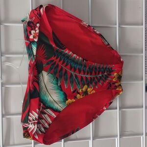 NEW Fantasie Vilamoura Bikini Brief Swim Bottom 6565 Lollipop Red Tropical Print